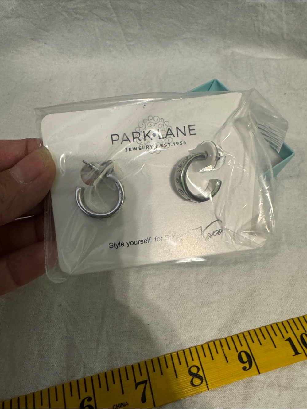 Park Lane Silver-Tone Engraved Hoop Earrings